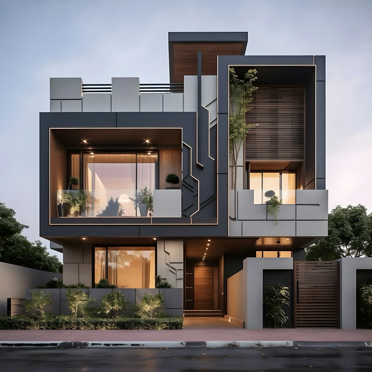 Modern residential building in Mexico