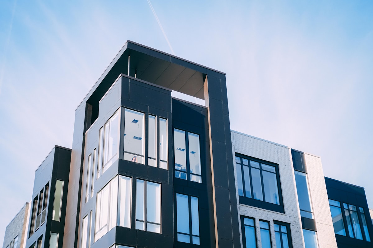 High-rise architectural view for democratised real estate investment